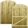Feather Edge Stock Gate Fully Framed Arch Top H.6ft x W.120cm