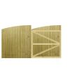 M2M Driveway Tongue & Groove Fully Framed Arch Top Gates upto 150cm x 274cm