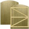 Tongue & Groove Stock Gate Fully Framed Arch Top H.6ft x W.135cm